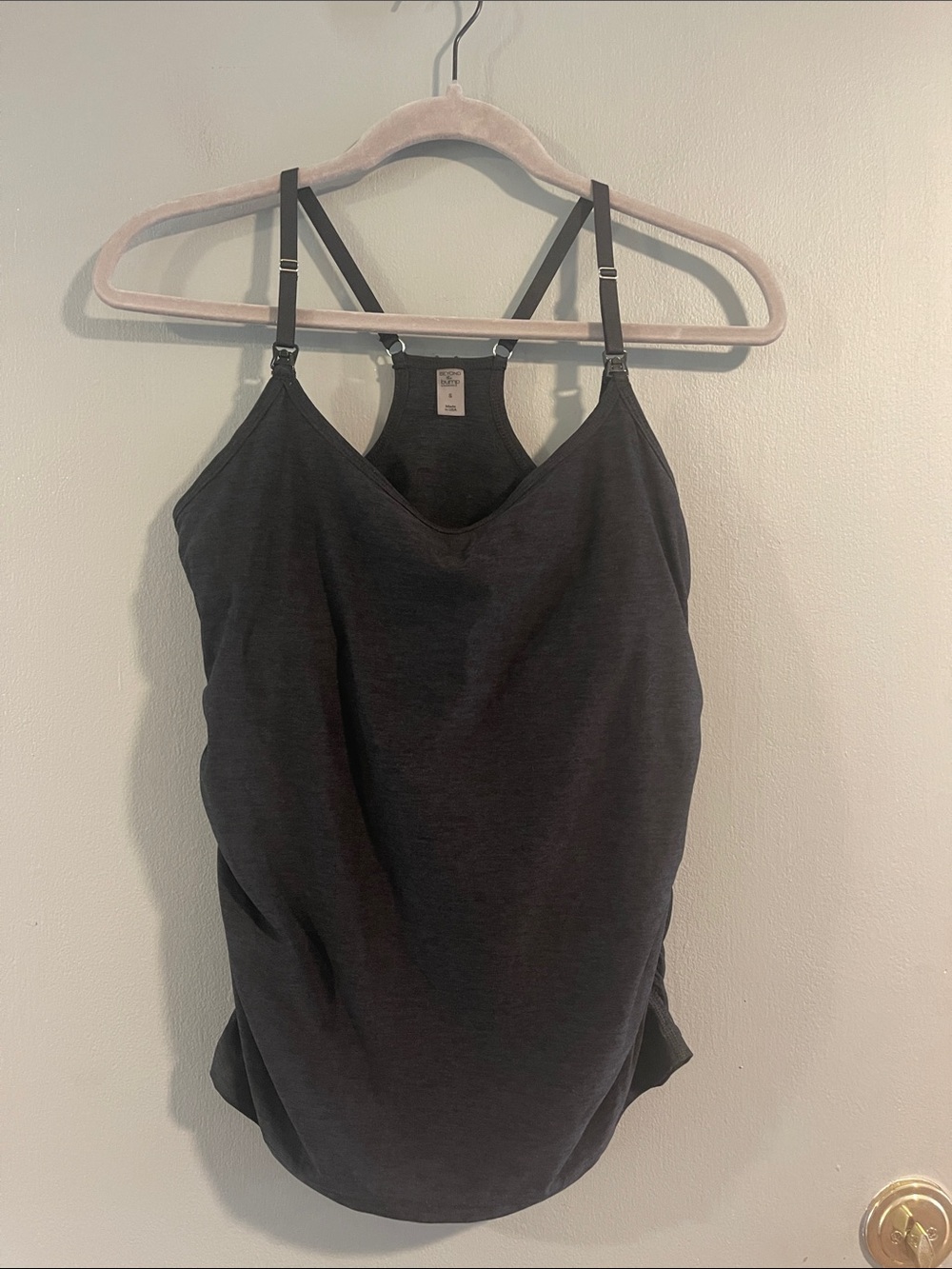 Beyond the Bump Charcoal Racerback Nursing Cami Size S